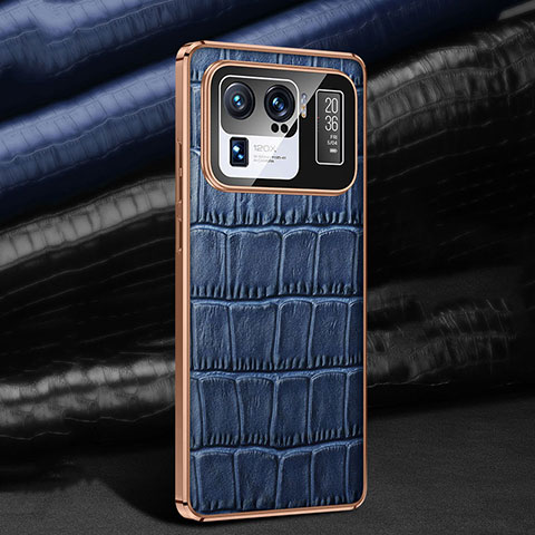 Coque Luxe Cuir Housse Etui S02 pour Xiaomi Mi 11 Ultra 5G Bleu