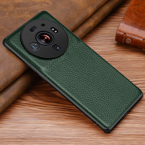 Coque Luxe Cuir Housse Etui S02 pour Xiaomi Mi 12 Ultra 5G Vert