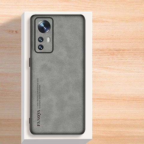 Coque Luxe Cuir Housse Etui S02 pour Xiaomi Mi 12T Pro 5G Gris