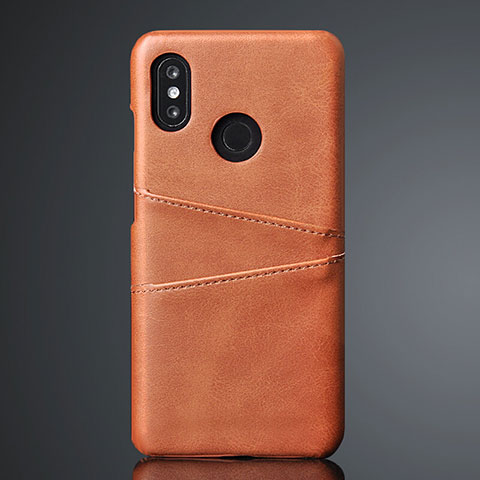 Coque Luxe Cuir Housse Etui S02 pour Xiaomi Mi 8 Marron