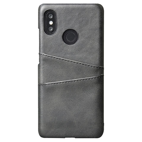 Coque Luxe Cuir Housse Etui S02 pour Xiaomi Mi 8 Noir