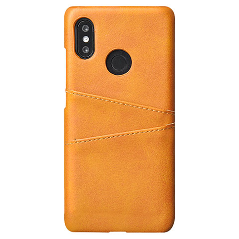 Coque Luxe Cuir Housse Etui S02 pour Xiaomi Mi 8 Orange