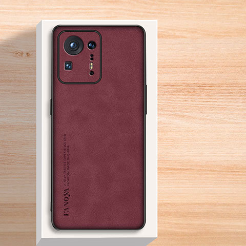 Coque Luxe Cuir Housse Etui S02 pour Xiaomi Mi Mix 4 5G Rouge