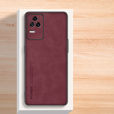 Coque Luxe Cuir Housse Etui S02 pour Xiaomi Poco F4 5G Rouge