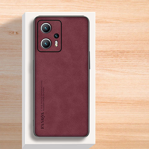 Coque Luxe Cuir Housse Etui S02 pour Xiaomi Poco X4 GT 5G Rouge