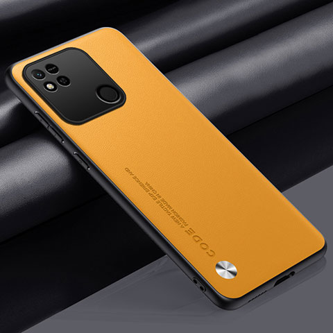 Coque Luxe Cuir Housse Etui S02 pour Xiaomi Redmi 9 Activ Jaune