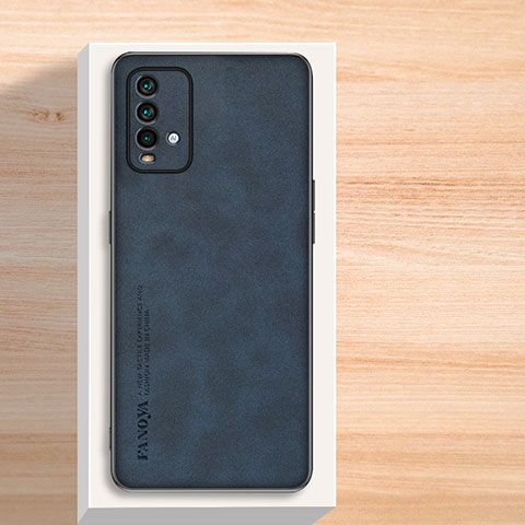 Coque Luxe Cuir Housse Etui S02 pour Xiaomi Redmi 9 Power Bleu