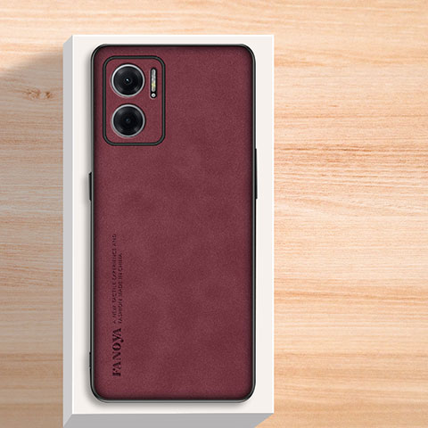 Coque Luxe Cuir Housse Etui S02 pour Xiaomi Redmi Note 11E 5G Rouge