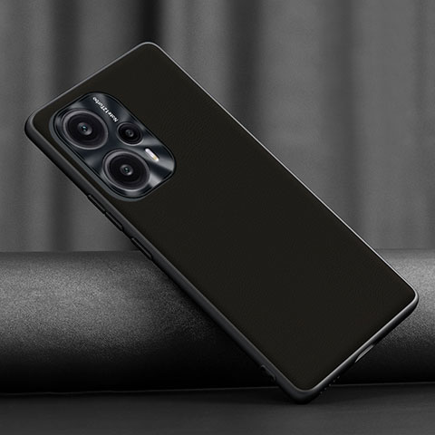 Coque Luxe Cuir Housse Etui S02 pour Xiaomi Redmi Note 12 Turbo 5G Noir