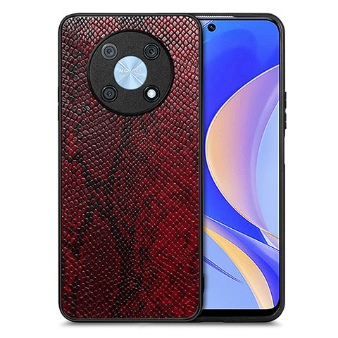 Coque Luxe Cuir Housse Etui S02D pour Huawei Enjoy 50 Pro Rouge