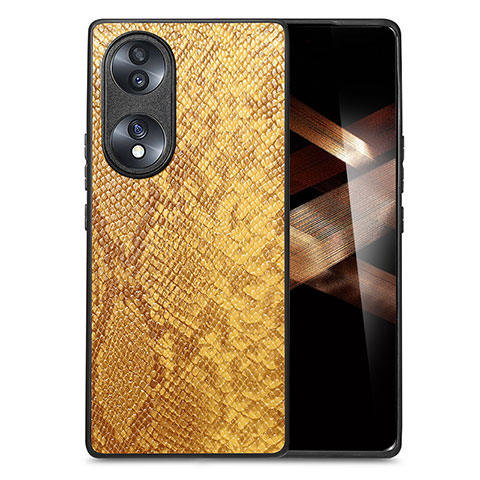 Coque Luxe Cuir Housse Etui S02D pour Huawei Honor X7b Brun Clair