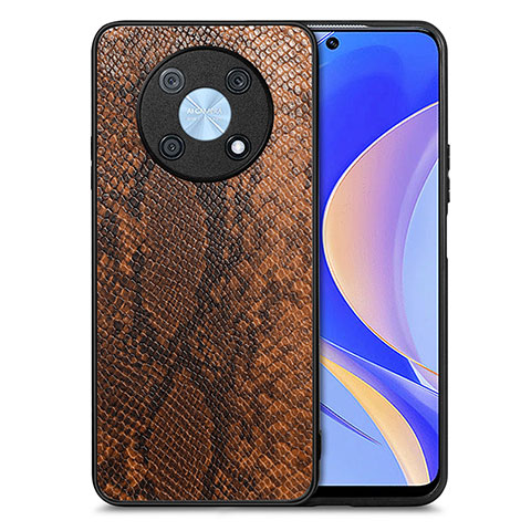 Coque Luxe Cuir Housse Etui S02D pour Huawei Nova Y90 Marron