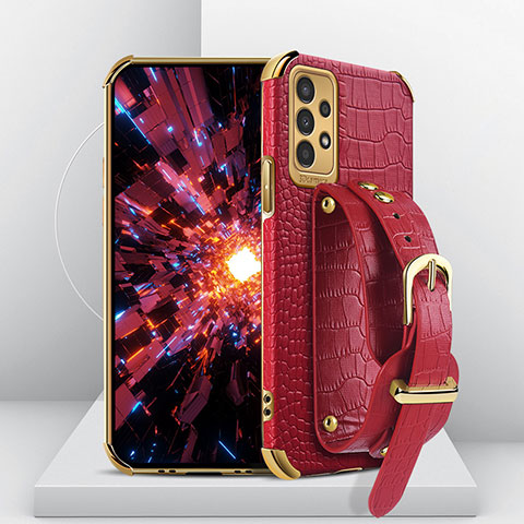 Coque Luxe Cuir Housse Etui S03 pour Samsung Galaxy A13 4G Rouge