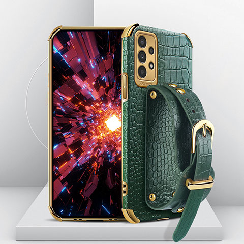 Coque Luxe Cuir Housse Etui S03 pour Samsung Galaxy A13 4G Vert