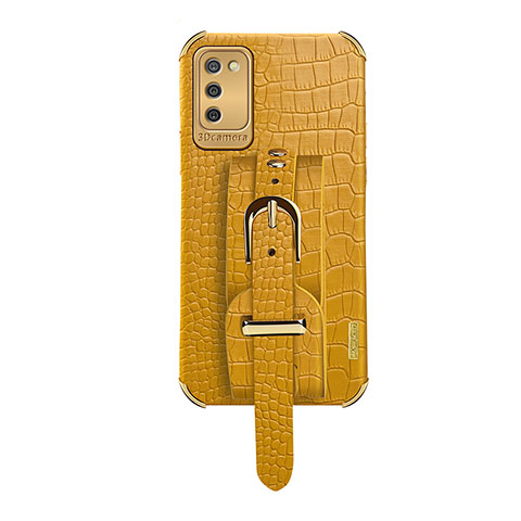 Coque Luxe Cuir Housse Etui S03 pour Samsung Galaxy M02s Jaune