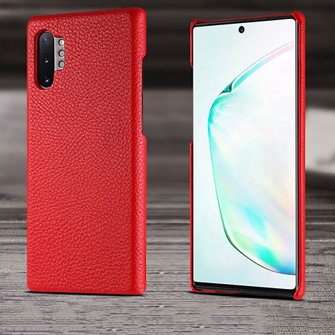 Coque Luxe Cuir Housse Etui S03 pour Samsung Galaxy Note 10 Plus 5G Rouge