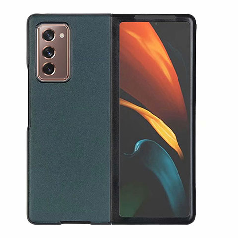 Coque Luxe Cuir Housse Etui S03 pour Samsung Galaxy Z Fold2 5G Vert