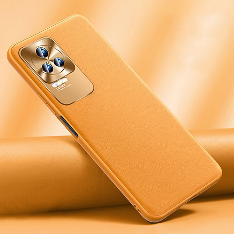 Coque Luxe Cuir Housse Etui S03 pour Xiaomi Poco F4 5G Orange