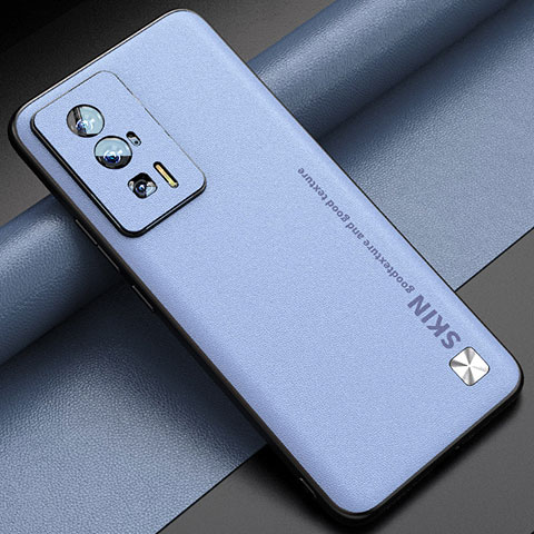 Coque Luxe Cuir Housse Etui S03 pour Xiaomi Poco F5 Pro 5G Bleu Clair