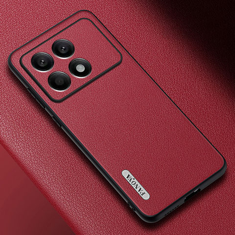 Coque Luxe Cuir Housse Etui S03 pour Xiaomi Redmi K70 5G Rouge