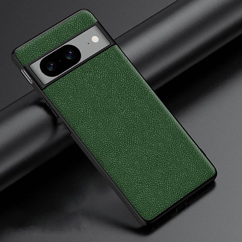 Coque Luxe Cuir Housse Etui S04 pour Google Pixel 8 5G Vert