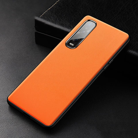 Coque Luxe Cuir Housse Etui S04 pour Oppo Find X2 Pro Orange