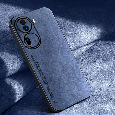 Coque Luxe Cuir Housse Etui S04 pour Oppo Reno11 Pro 5G Bleu