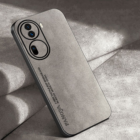 Coque Luxe Cuir Housse Etui S04 pour Oppo Reno11 Pro 5G Gris