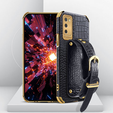 Coque Luxe Cuir Housse Etui S04 pour Samsung Galaxy M02s Noir