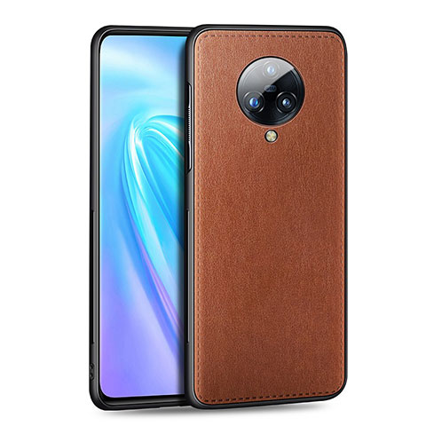 Coque Luxe Cuir Housse Etui S04 pour Vivo Nex 3 Marron