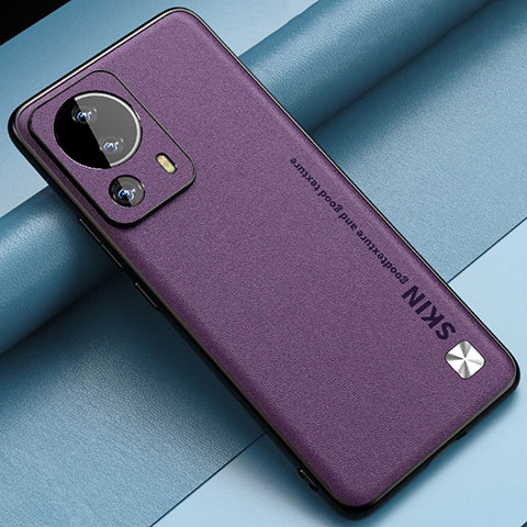 Coque Luxe Cuir Housse Etui S04 pour Xiaomi Civi 2 5G Violet