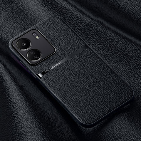 Coque Luxe Cuir Housse Etui S04 pour Xiaomi Poco C65 Noir