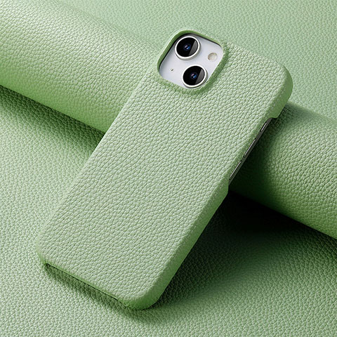 Coque Luxe Cuir Housse Etui S04D pour Apple iPhone 13 Vert