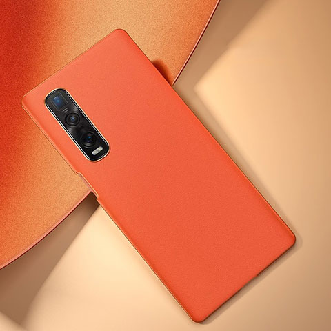 Coque Luxe Cuir Housse Etui S05 pour Oppo Find X2 Pro Orange