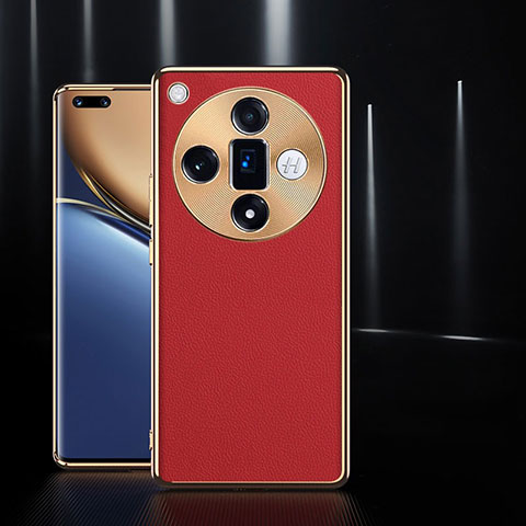 Coque Luxe Cuir Housse Etui S05 pour Oppo Find X7 5G Rouge