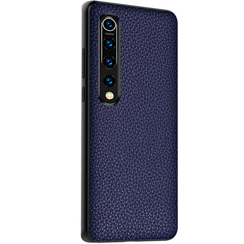 Coque Luxe Cuir Housse Etui S05 pour Xiaomi Mi 10 Bleu