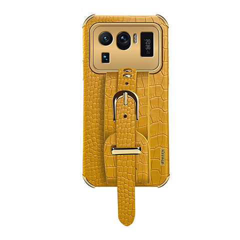 Coque Luxe Cuir Housse Etui S05 pour Xiaomi Mi 11 Ultra 5G Jaune