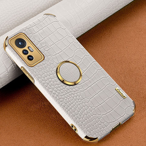 Coque Luxe Cuir Housse Etui S05 pour Xiaomi Mi 12 Pro 5G Blanc