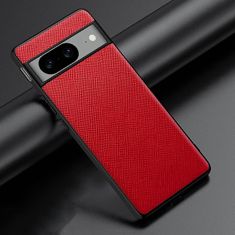 Coque Luxe Cuir Housse Etui S06 pour Google Pixel 8 5G Rouge