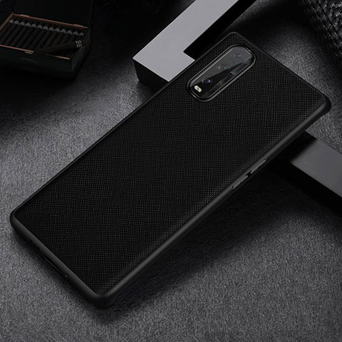 Coque Luxe Cuir Housse Etui S06 pour Oppo Find X2 Noir