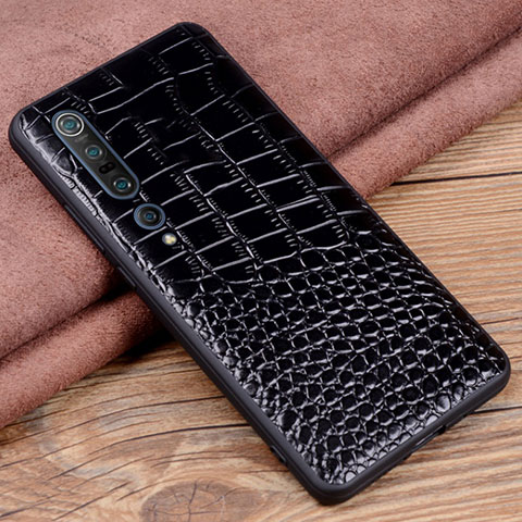 Coque Luxe Cuir Housse Etui S06 pour Xiaomi Mi 10 Pro Noir