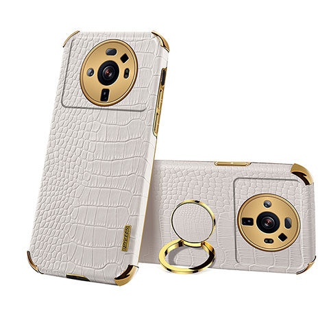 Coque Luxe Cuir Housse Etui S07 pour Xiaomi Mi 12 Ultra 5G Blanc