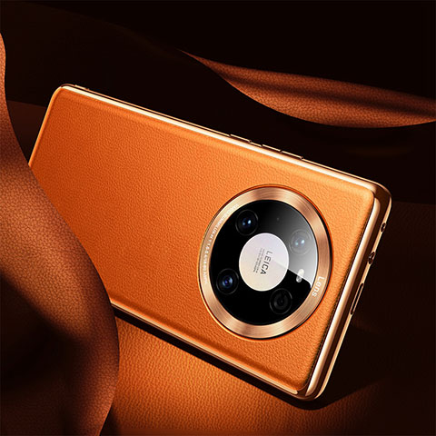 Coque Luxe Cuir Housse Etui S08 pour Huawei Mate 40E 5G Orange