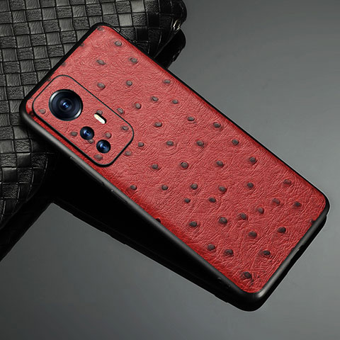 Coque Luxe Cuir Housse Etui S09 pour Xiaomi Mi 12 Pro 5G Rouge