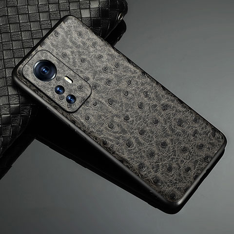 Coque Luxe Cuir Housse Etui S09 pour Xiaomi Mi 12S 5G Gris