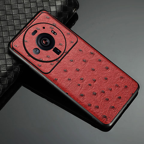 Coque Luxe Cuir Housse Etui S11 pour Xiaomi Mi 12 Ultra 5G Rouge