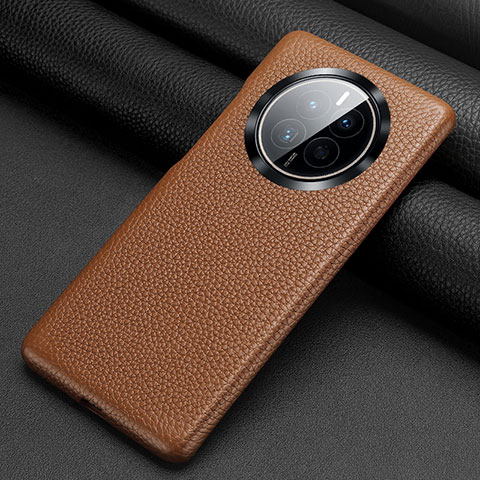 Coque Luxe Cuir Housse Etui ST1 pour Huawei Mate 50 Marron