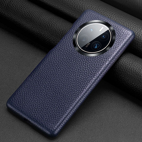 Coque Luxe Cuir Housse Etui ST1 pour Huawei Mate 50 Pro Bleu