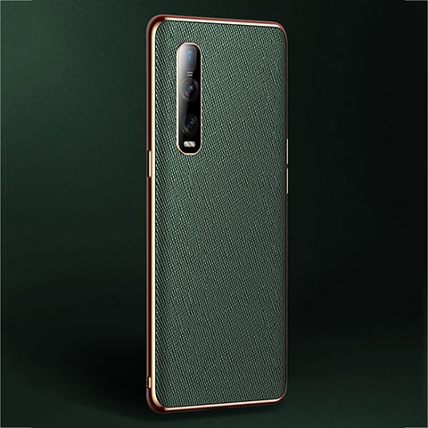 Coque Luxe Cuir Housse Etui U02 pour Oppo Find X2 Pro Vert