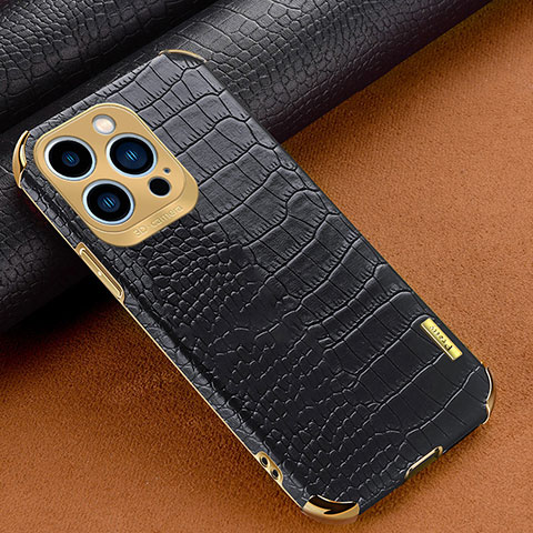 Coque Luxe Cuir Housse Etui XD1 pour Apple iPhone 13 Pro Max Noir